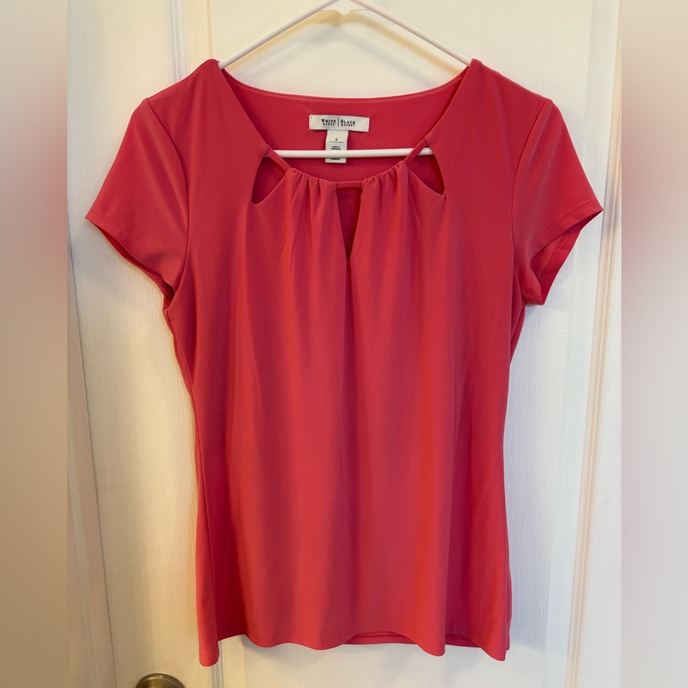 White House Black Market Coral Blouse Women’s Size Small